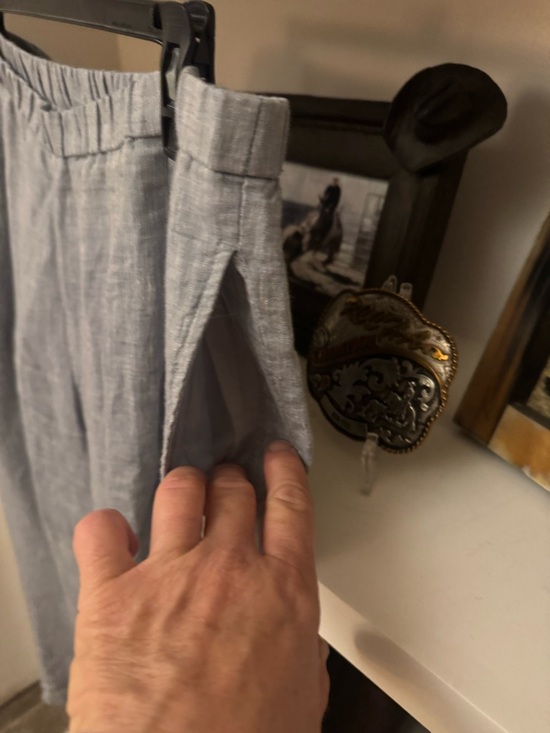 Eileen Fisher Linen Crop Pants Sz L - Picture 3 of 7